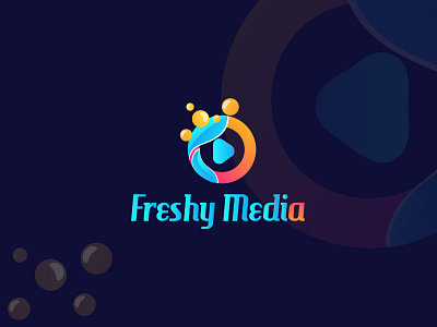 Freshy Media clean logo creative logo design eye catching logo flat logo fresh logo fresh media logo illustration logo logo design media logo minimal logo professional logo water logo