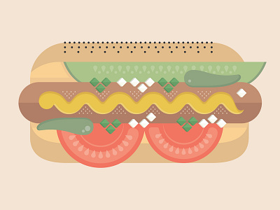 Chicago-style Hot Dog chicago editorial food infographic