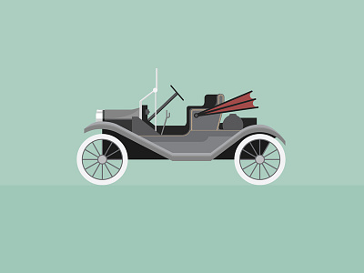 Ford Model T automobile car fuel infographic technical