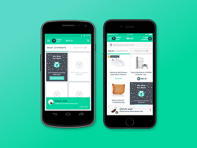 Sears Win It App for iOS & Android android app design development ios material design ui ux