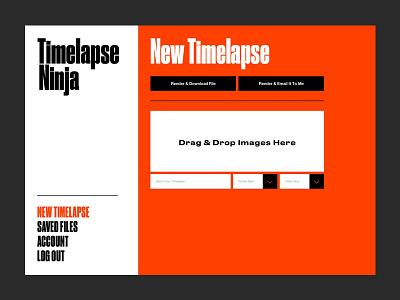 Timelapse Ninja desktop graphic design minimal minimalist responsive design swiss time lapse