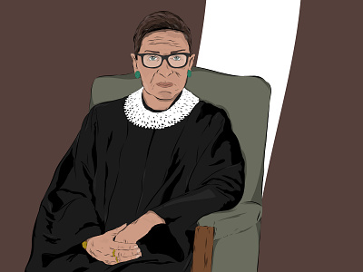 ruth badger ginsburg. adobe draw adobe fresco design digital illustrations illustration