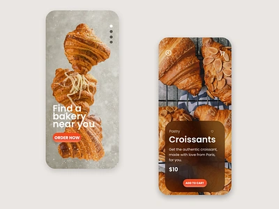 Bakery Delivery App app design ecommerce ui ux