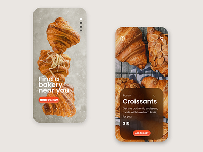 Bakery Delivery App app design ecommerce ui ux