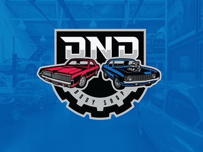 DND Body Shop - Logo Design auto auto garage automotive design illustration logo logo design logos