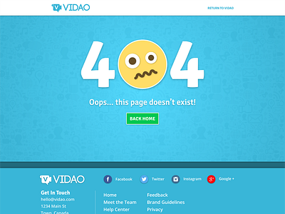 404 Page 404 404 page design error oops vidao