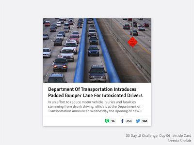 30 Day UI Challenge - Day 6: Article Card