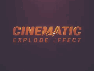 Cinematic Explode Title c4d cinema4d cinematic destruct explode logo animtion maxon title