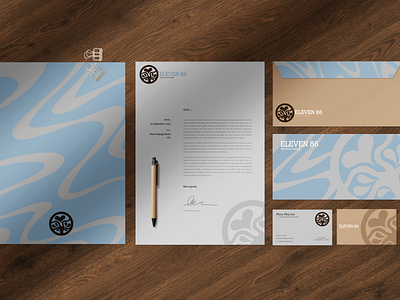 Eleven86 Stationary branding design graphic design logo vector