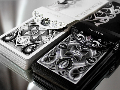 Seasons Playing Cards black and white playing cards primavera seasons seasons playing cards seronda