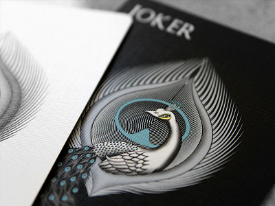 Inverno Peacock Joker - Seasons Playing Cards black and blue inverno joker peacock playing cards seasons playing cards