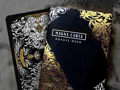 Magna Carta Playing Cards - Royals Deck angevin gold foil law of the land legem terrae magna carta magna carta deck magna carta playing cards medieval package design playing cards royals deck seasons playing cards