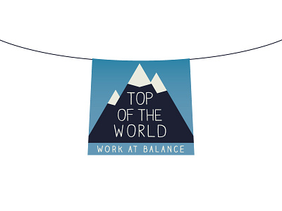Top of the World Logo identity illustration logo typography
