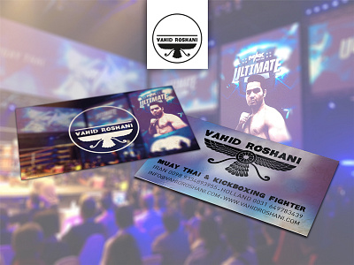 Vahid Roshani the Iranian fighter: Logo & business card