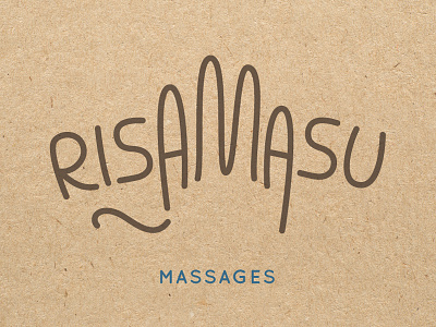 Risamasu Massages logo logo massage name personal typography
