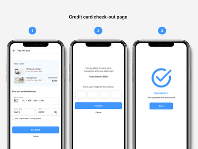 Credit check-out page