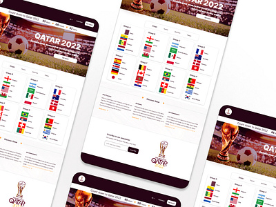 A landing page for the coming world cup challenge football ui world cup