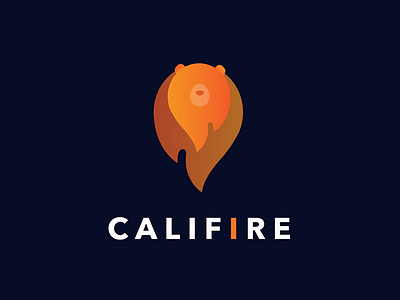 Califire california gradients graphic design illustrator logo design