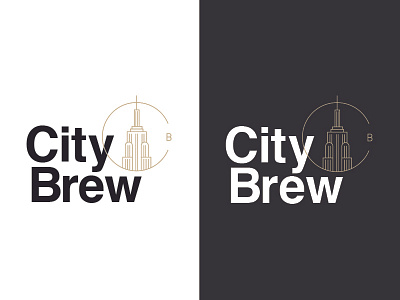 CityBrew Logo Concept coffee icon illustrator logo minimal vector