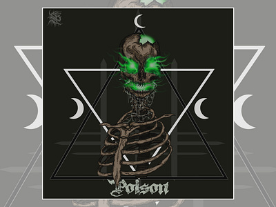"Poison" darkart design illustration logo