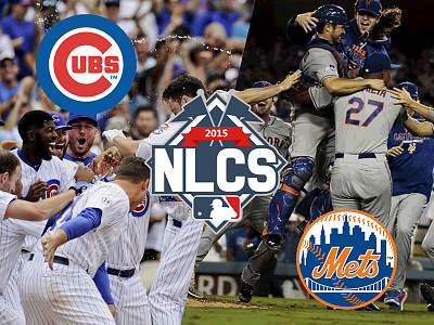 NLCS Poster baseball cubs mets mlb nlcs