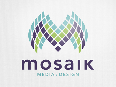 Mosaik Logo Redesign - Option 1 aqua brand green identity logo mosaic purple