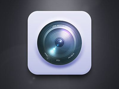 Camera (Free PSD) camera flare icon ios iphone light realism ui