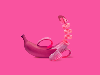 Bloody banana banana clean design creative design design digital art fruit graphic design healthy melbourne minimalism modernart photoshop