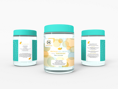 Mango Sea Moss with Turmeric Label Design