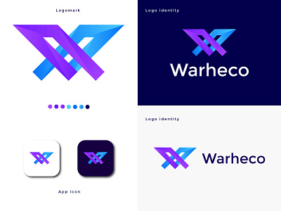 Modern W letter logo mark || Brand identity design
