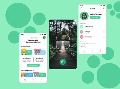 Gembira Loka Zoo Apps application mobile ui zoo