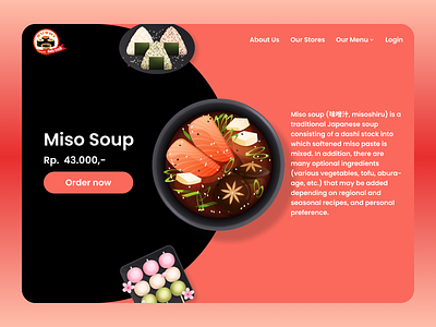 Japanese Restaurant -- Landing Page resaturant sushi ui website