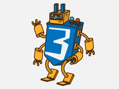 CSS3 Robot css3 illustrator sergio marquez