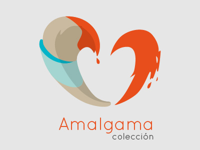 Amalgama Collection logo love vector