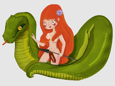 Snake Girl girl illustrator snake vector