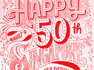 SG 50 design lettering singapore typography