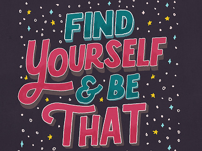 Find Yourself design lettering typography