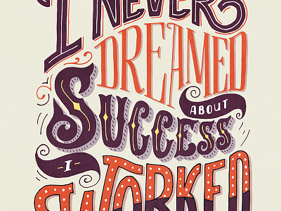 Success design inspirational lettering quote success typography