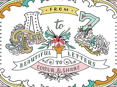 From A to Z book cover coloring book hinkler books illustration