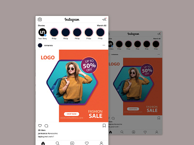 Fashion Sale Social Media Banner- Instagram Fashion Sale Post