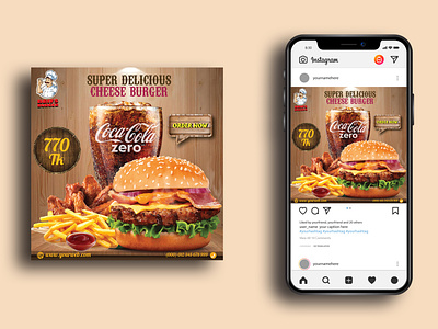 Restaurant Fast Food Social Media Post Design