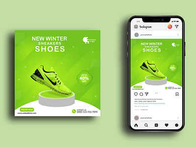 Product | Instagram banner Posts ads banner branding discount ecommerce nike product sale shoe banner social media social media post