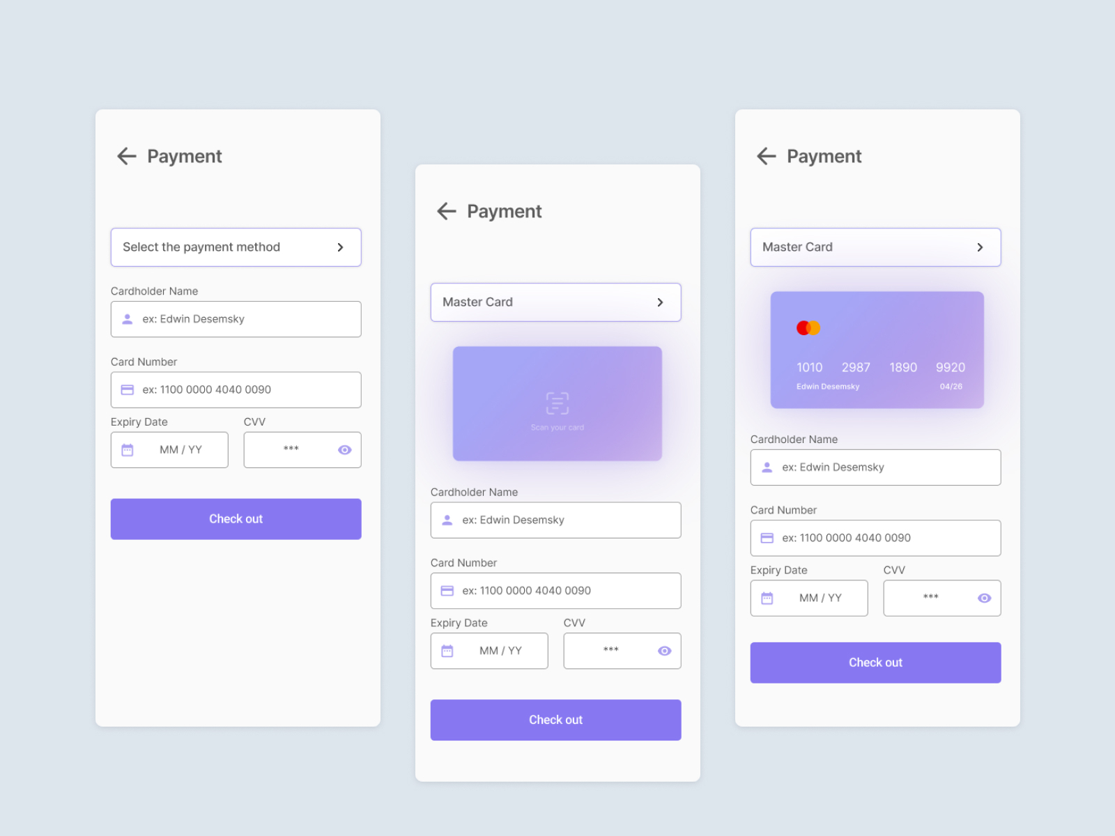 Credit Card Checkout Page by Edwin Desemsky Situmorang on Dribbble