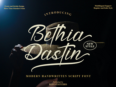Bethia Dastin - Modern Handwritten Script Font
