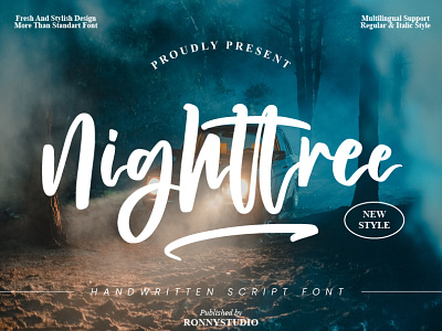 Nighttree - Handwritten Script Font