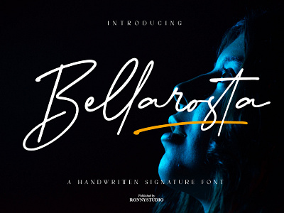 Bellarosta - A Handwritten Signature Font branding feminine font font logo