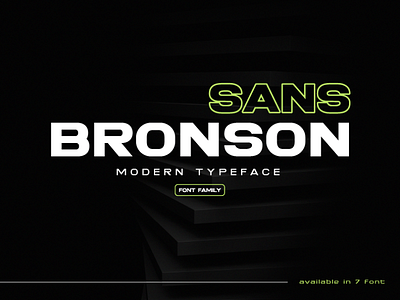 Bronson - Modern Typeface Font Family alphabet apparel branding design font handmade logo