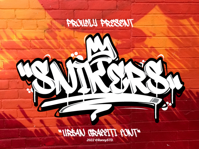 Snikers - Urban Graffiti Font by Ronny Studio on Dribbble