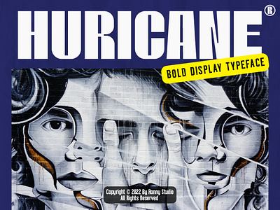 Huricane - Bold Display Typeface packaging