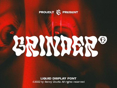 Grinder - Liquid Display Font font product pasckaging